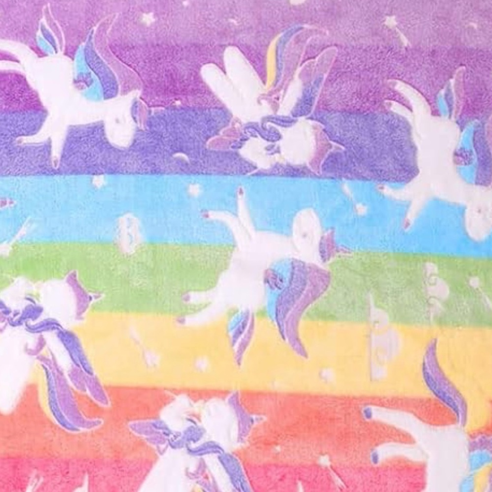 Jokeno Glow In The Dark UNICORN  50” X 60” Throw Blanket